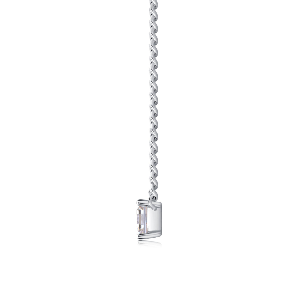 Flamboyant Style - A Fashionable And Trendy Necklace Pendant Set With Top-quality Moissanite S925 Silver And Platinum-plated Gold Can Be Tested With A Diamond Pen