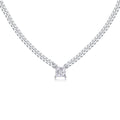 Flamboyant Style - A Fashionable And Trendy Necklace Pendant Set With Top-quality Moissanite S925 Silver And Platinum-plated Gold Can Be Tested With A Diamond Pen