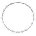 A Luxurious And Fashionable Minimalist Jewelry Pendant Necklace Set With Top-quality Moissanite, Made Of S925 Silver Electroplated With Platinum.