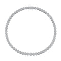 A Luxurious And Fashionable Minimalist Jewelry Pendant Necklace Featuring Top-quality Moissanite, Made Of S925 Silver Electroplated With Platinum.